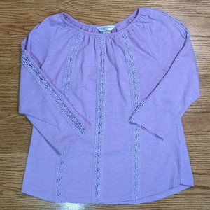 Christopher & Banks Lavender Causal Blouse Top Shirt Women's Size Petite Medium